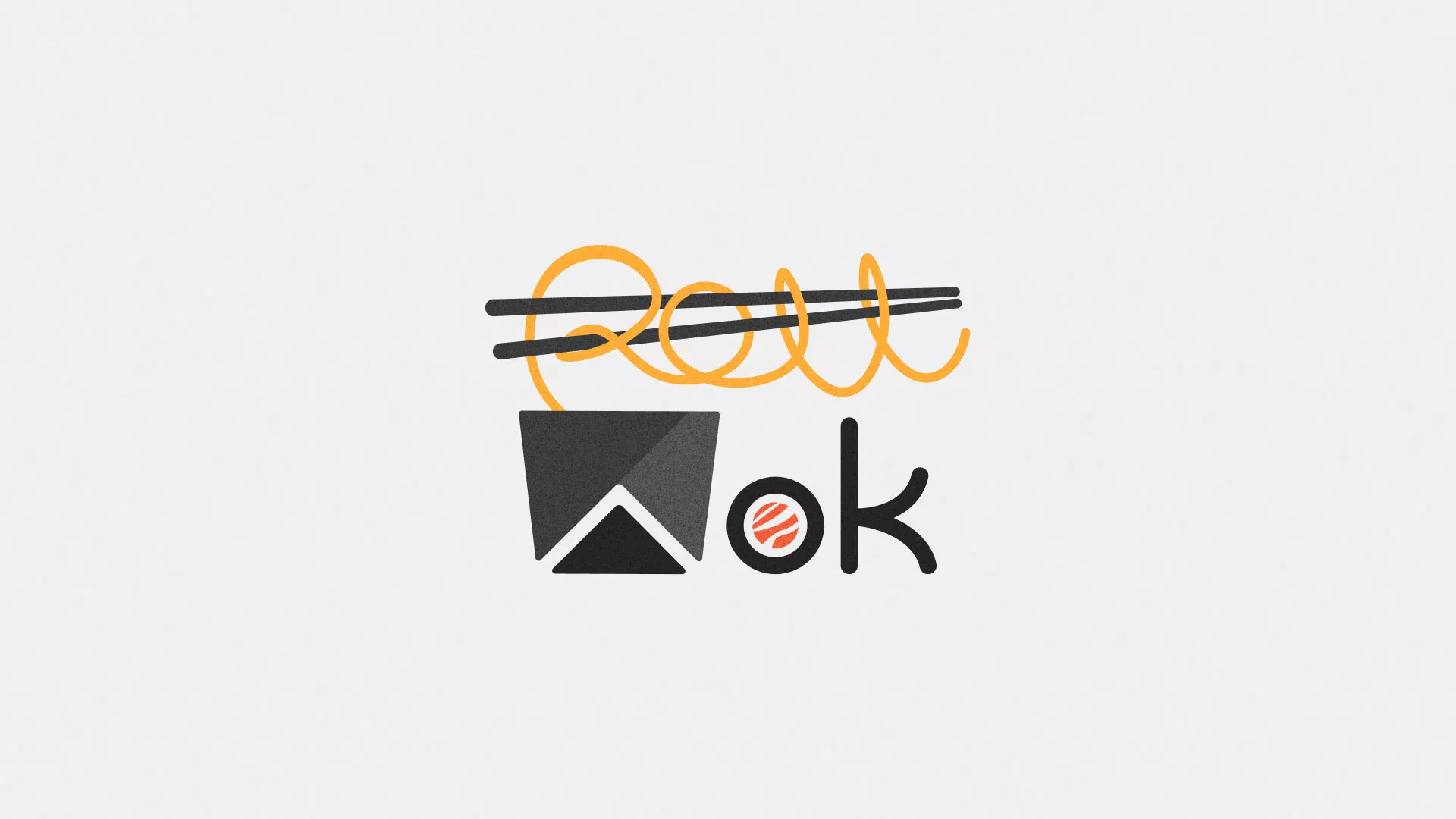 Разработка логотипа суши-бара «Roll Wok Club» в Сосновоборске